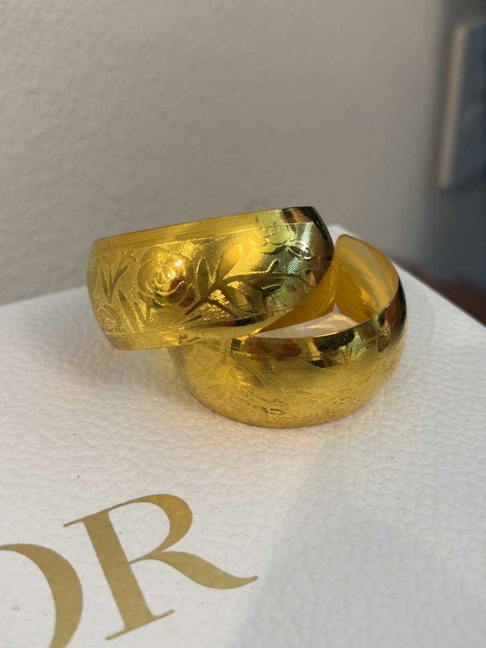 Gold bangle bracelets